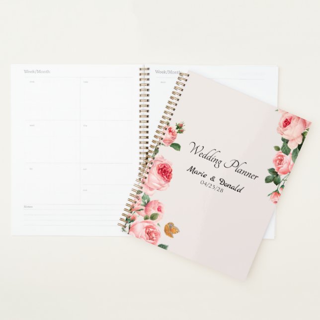 Blushing Pink Rose Planner (Display)