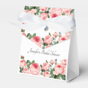 Blushing Pink Roses Favour Box