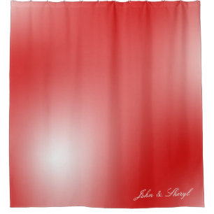 Blushing Red and White Blurred Abstract  Shower Curtain