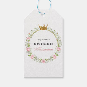 Blushing Romance: Pink Roses & Baby’s Breathe Gift Tags