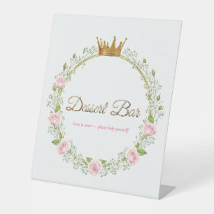 Blushing Romance: Pink Roses & Baby’s Breathe Pedestal Sign