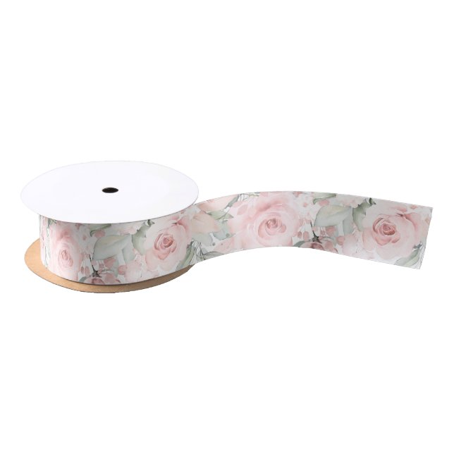 Blushing Roses 2 Wedding Satin Ribbon (Spool)