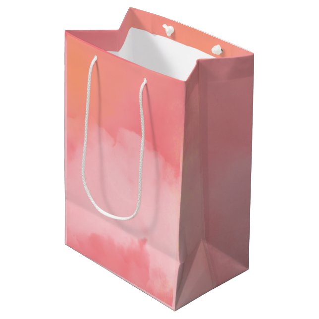 Blushing Sky Clouds Gift Bag (Front Angled)