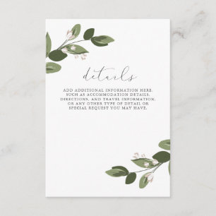 Blushing Sprigs Details Invitation