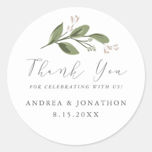 Blushing Sprigs Favour Sticker