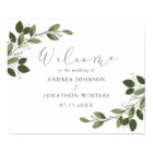 Blushing Sprigs Wedding Welcome Poster