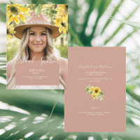 Blushing Sunflower Bride Photo Bridal Shower
