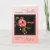 Blushing Wilted Rose Sympathy Loss of Husband