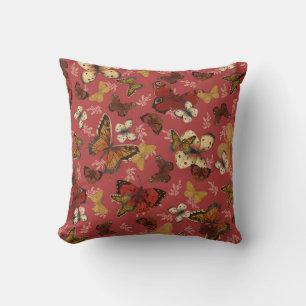 Blushing Wings – Pink Butterfly Pattern Cushion