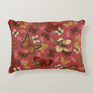 Blushing Wings – Pink Butterfly Pattern Decorative Cushion