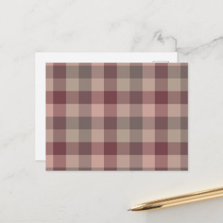 Blushwood plaid announcement postcard