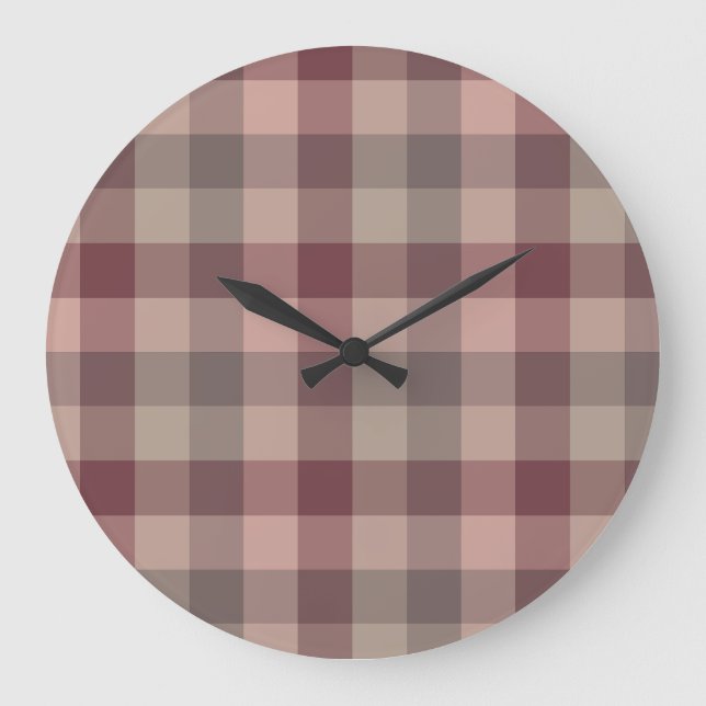Blushwood plaid large clock (Front)