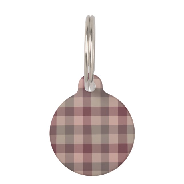 Blushwood plaid pet tag (Front)
