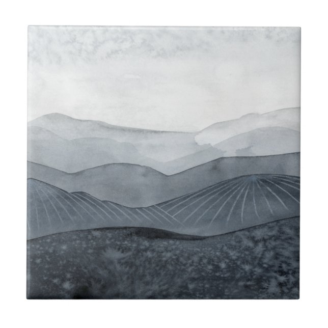 Blustering Grey Valley Ceramic Tile (Front)