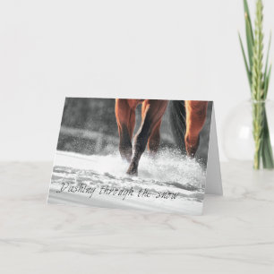BLUSTERY TROT Greeting Card