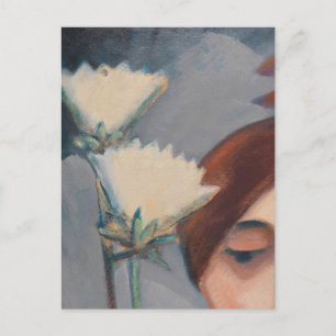 Bluten aund Weiblicher Kopf by Maetzel-Johannsen Postcard