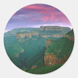 Blyde River Canyon At Sunset, South Africa Classic Round Sticker