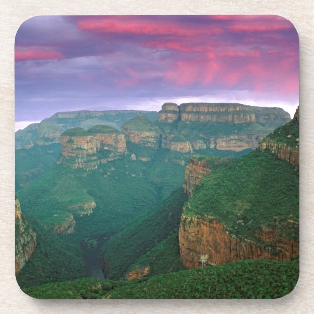 Blyde River Canyon At Sunset, South Africa Coaster (Front)
