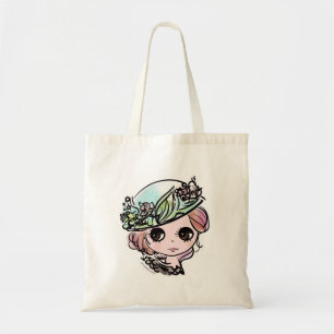 Blythe doll art, cute and kawaii illustration tote bag