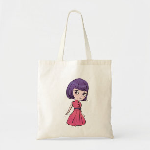 Blythe doll art, cute and kawaii illustration tote bag