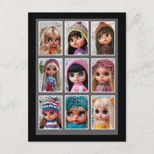 blythe dolls photos acrylic print postcard