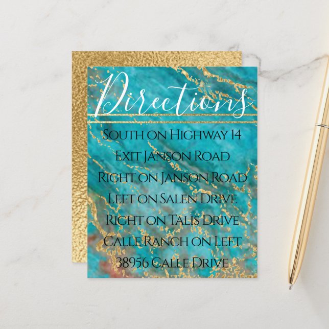 BM Bar Bat Mitzvah Out this World Direction Card (Front/Back In Situ)