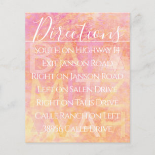 BM Bar Bat Mitzvah Simply Subtle Direction Card