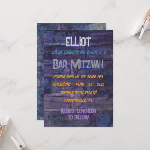 BM Bar or Bat Mitzvah Wall Deco Invitation