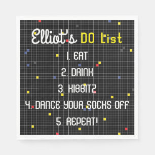 BM Bat Bar Mitzvah Game On Napkin