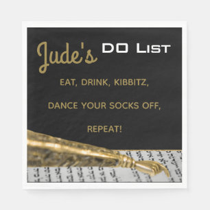 BM Bat Bar Mitzvah Gold Yad Napkins