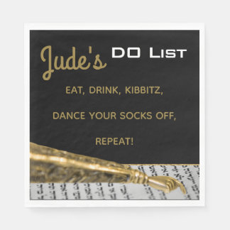 BM Bat Bar Mitzvah Gold Yad Napkins