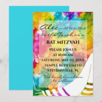 BM Bat Bar Mitzvah Splash of Colour Tallit
