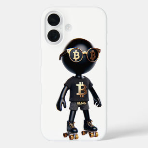 Bman on Roller Skates, Bitcoin, by Natasha Us iPhone 16 Case