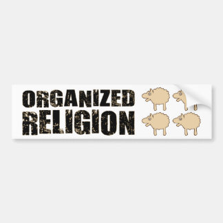 BMP Organised Religion (Sheep) Bumper Sticker