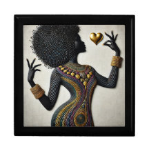 BMSC AfroCentric Wooden Jewellery Keepsake Box 4