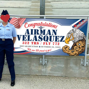 BMT Airman Graduation 322 TRS Eagles Military Banner