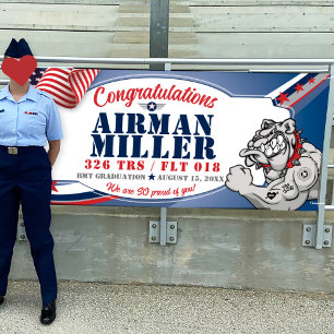 BMT Airman Graduation 326 TRS Bulldogs Military Banner