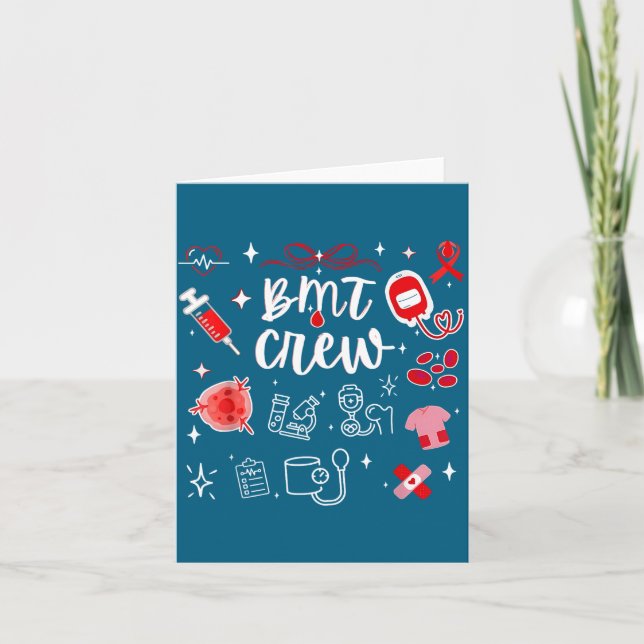 Bmt Crew Bone Marrow Transplant Illustration Card (Front)