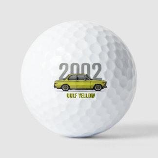 BMW 2002 Golf Yellow Classic Car Balls