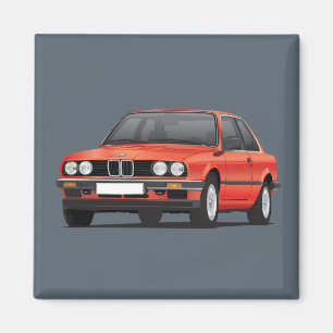 BMW E30 (3-serie) red Magnet
