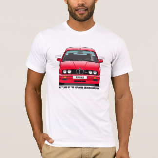 BMW E30 M3 30th Anniversary (Red) Black Type T-Shirt