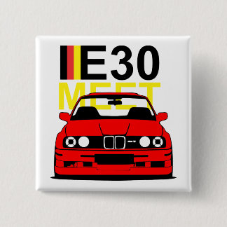 BMW E30 Meet Button Badge