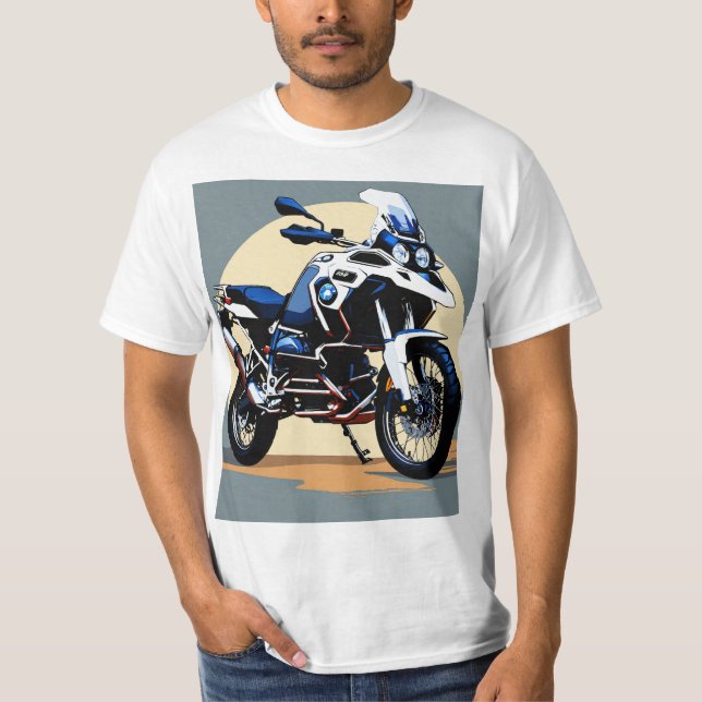 BMW GS 1250 Adventure Bike Front View Vector Logo" T-Shirt (Front)