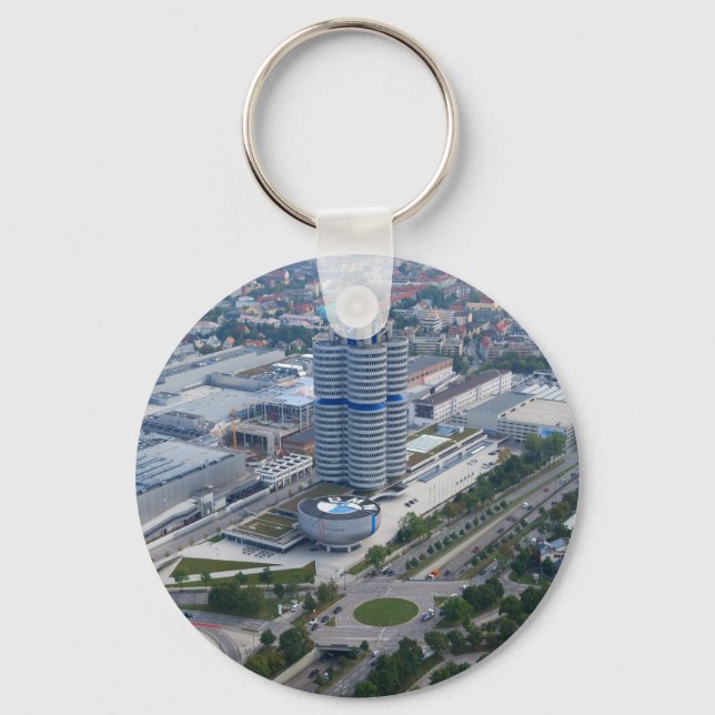 BMW Headquarters in Munich Keychain (Front)