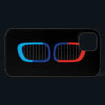 BMW M kidneys iPhone 13 Case<br><div class="desc">BMW M kidneys in blue and red colours,  with grey grill,  on a black background. Fan-art for those who like pure german power.</div>
