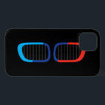BMW M kidneys iPhone 13 Case<br><div class="desc">BMW M kidneys in blue and red colours,  with grey grill,  on a black background. Fan-art for those who like pure german power.</div>