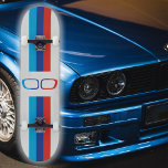 BMW M stripes and kidneys fan art, white Skateboard<br><div class="desc">BMW M stripes and kidneys on a white skateboard. A fan-art for car enthusiasts.</div>