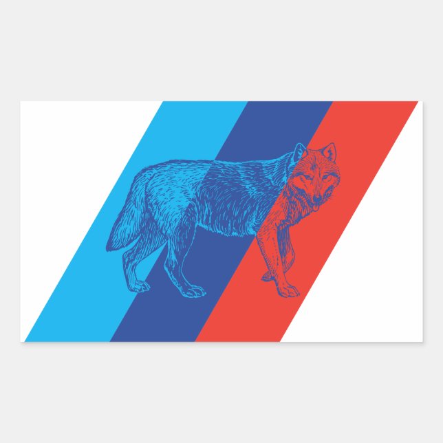 BMW M Wolf Rectangular Sticker (Front)
