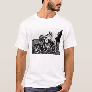 BMW Motorcycle and Beautiful Woman T-Shirt