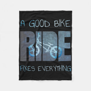 Bmx And Bicycle Cycling Fleece Blanket